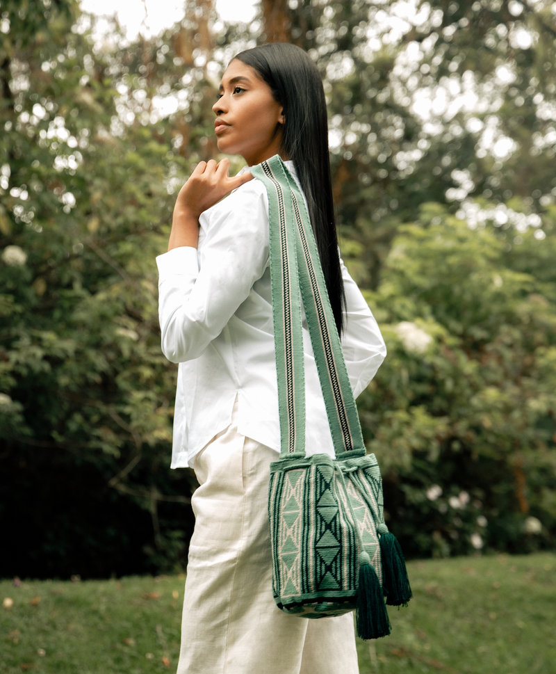 Mochila Wayuu Verde Hilosagrado