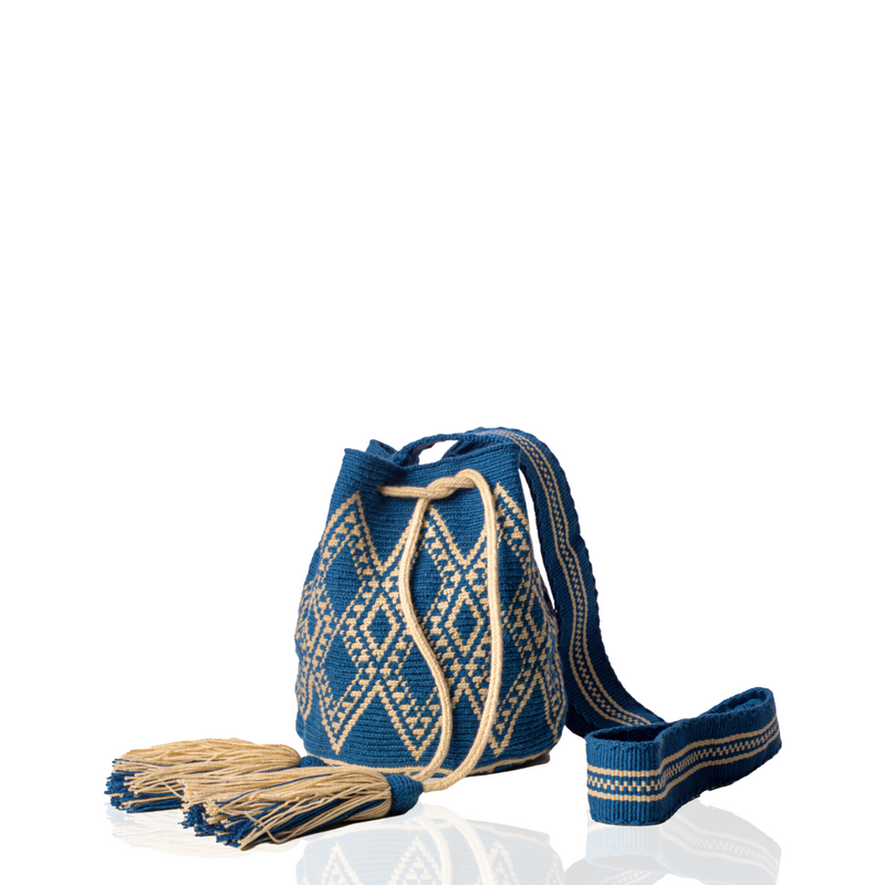 Mochilas wayuu azules sale
