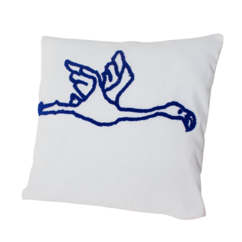 Embroidered design-flamengo cushion