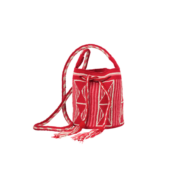 Mini Red Wayuu Bag/Beige