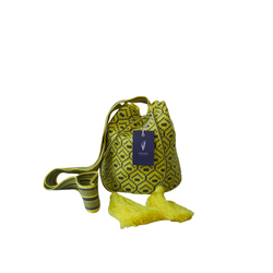 Gray yellow Wayuu handbag