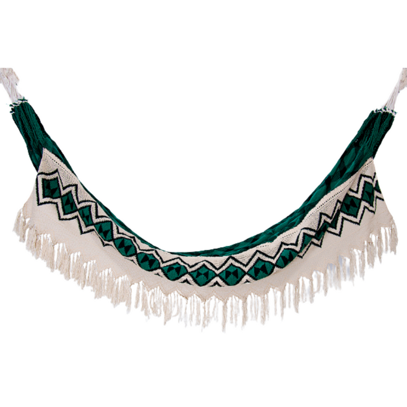 Green/Beige Wayuu Hammock –