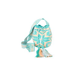 White-White Wayuu Blue Hand Bag